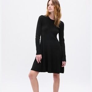 Gap Black Knit Longsleeve Dress